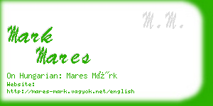 mark mares business card